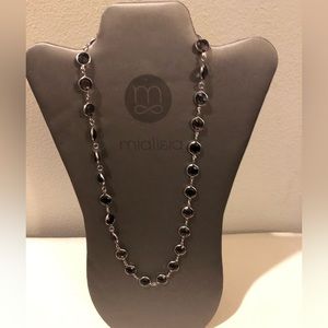 Mialisia “Onyx Rain” variegated color necklace.